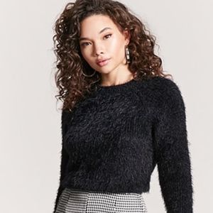 Crop Fuzzy Sweater